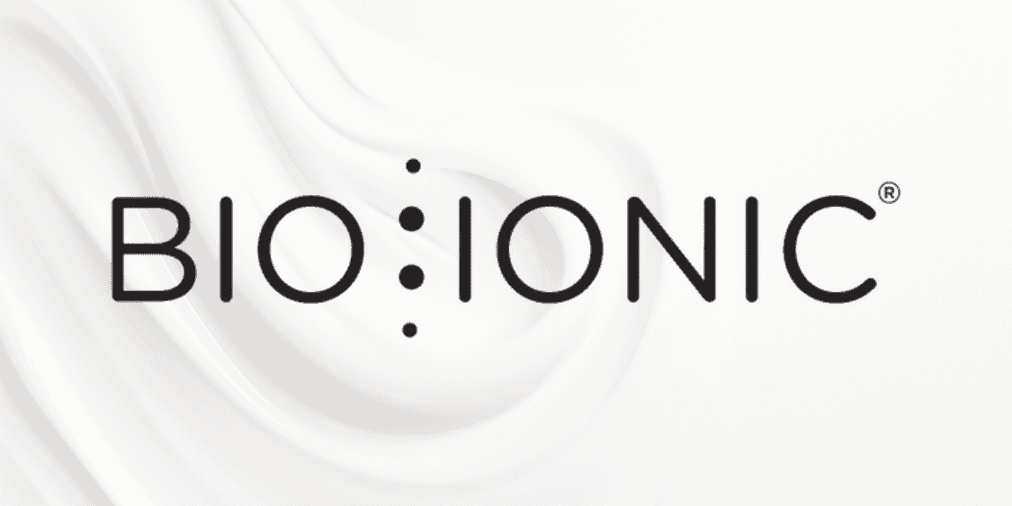BIO:IONIC logo on a white, swirling background.